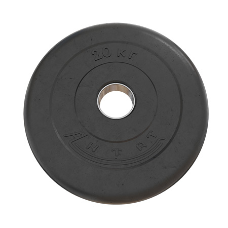 Тренировочный блин 51 мм Антат черный 20 кг